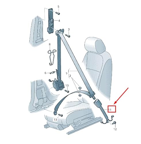 Passend für VW T-Roc A1 Sitzgurt Vorne Rechts 5Na857755A Mnb 5Na857755Amnb Original von gtvtrading
