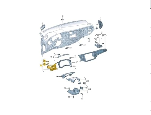 Passend für VW T-Roc A11 Lüftungsgitter Armaturenbrett Vorne Links Lhd 2Ga858415Czan Original von gtvtrading