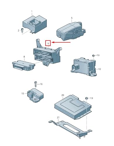 Passend für VW Touareg 7P Halter Steuergerät Einparkhilfe 7P6907179A Original von gtvtrading