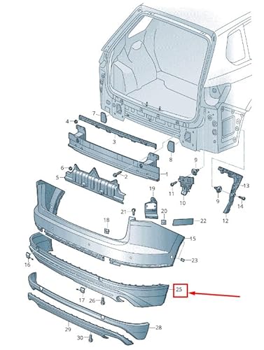 Passend für VW Touareg Cr Heckspoiler Spoiler 760807434K9B9 760807434K 9B9 Original von gtvtrading