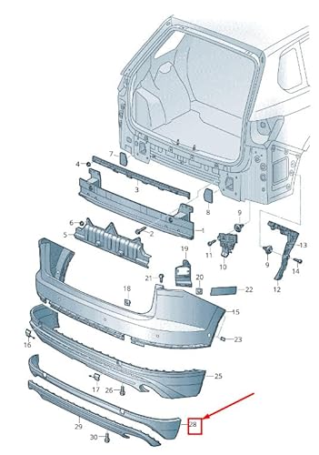 Passend für VW Touareg Cr Heckspoiler Spoiler 760807521Agru 760807521A Gru Original von gtvtrading