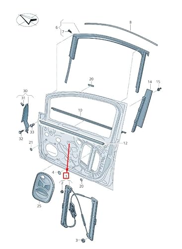 Passend für VW Touran 5T Fensterheber Tür Vorne Links 5Ta837461A Original von gtvtrading