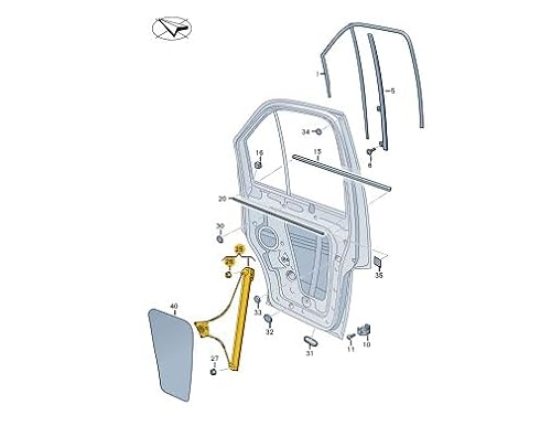 Passend für Volkswagen Crafter Sz Fensterheber Vorne Links 7C0837461A Original von gtvtrading