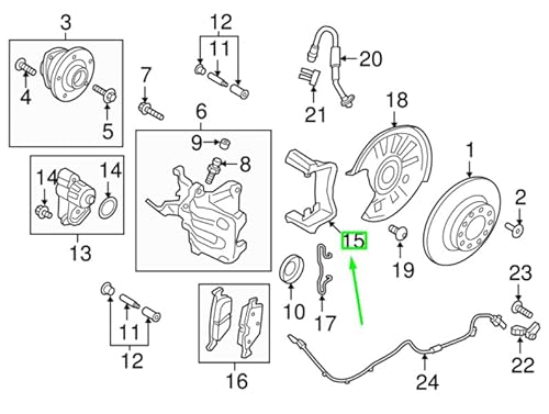 Passend für Volkswagen Passat B8 3G Bremssattel Hinten 5G0615425Sq5 Original von gtvtrading