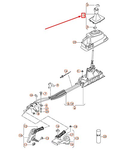 Passend für Volkswagen Up Schaltknauf mit Manschette 1S0711113Hirg Original von gtvtrading