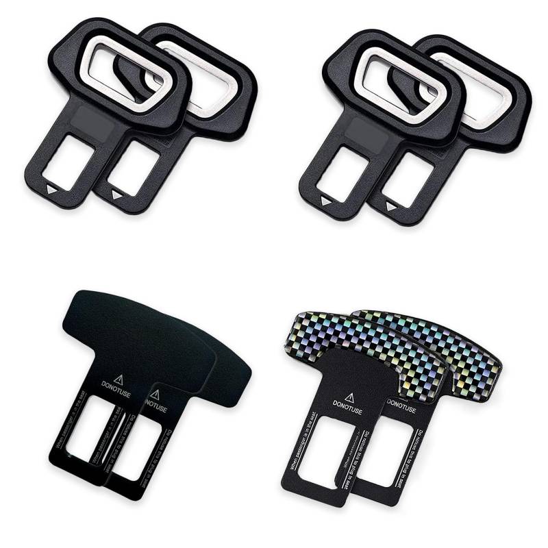 Seat Belt Buckle, 8 PCS Seat Belt Buckle Adapter, Car Parts, Suitable for Most Cars and Trucks Car Parts, Mixed Set, Black von gvivej