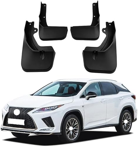 4 Stück Auto Schmutzfänger für Lexus RX 2020-2022, Abwaschbar Einfache Montage Strapazierfähig 2 Vorne + 2 Hinten Schwarz von gxybr