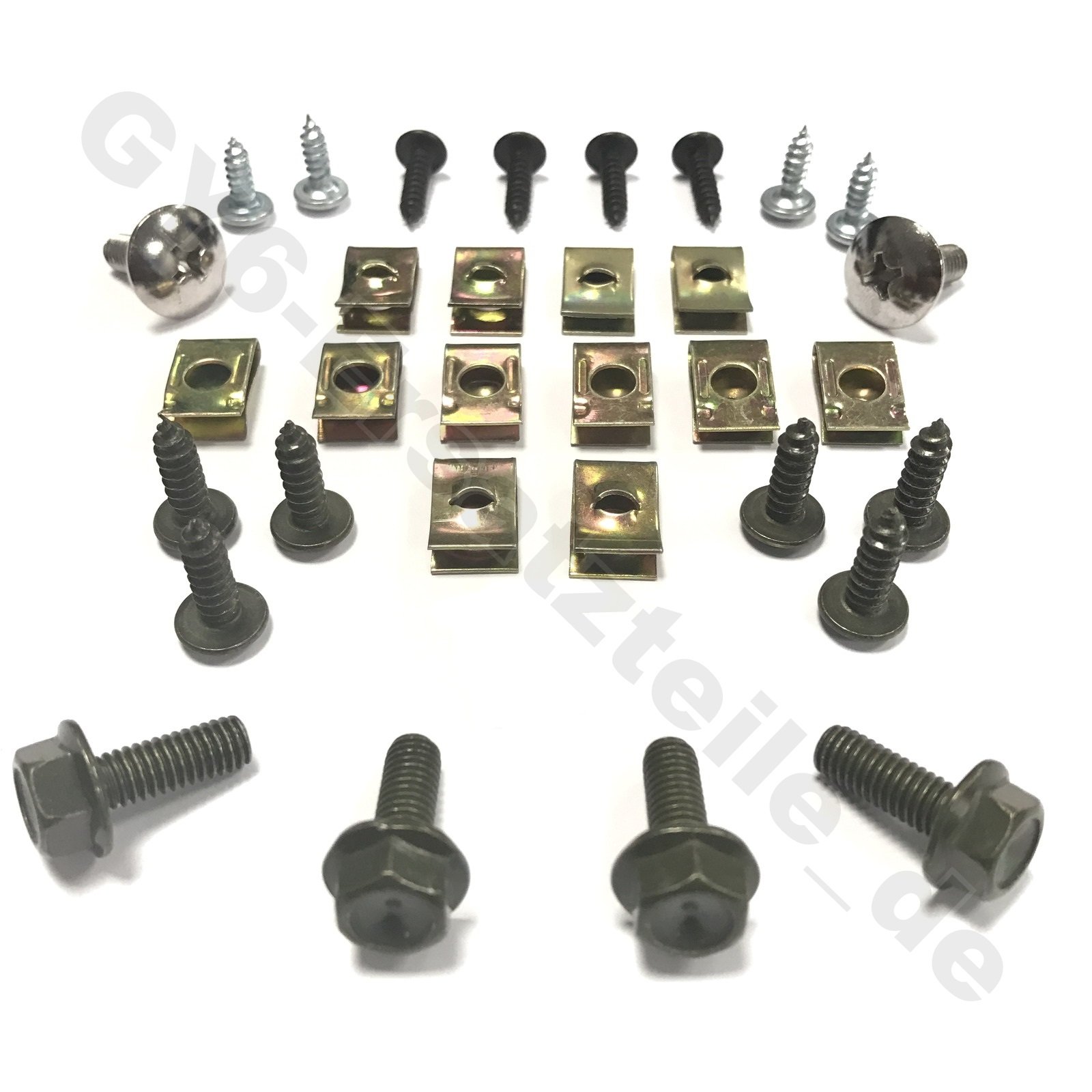 ROLLER VERKLEIDUNGS SCHRAUBEN & CLIPS BLECHMUTTERN SET * 32 TEILE z.B. REX JINAN QINGQI BENZHOU YIYING LONGJIA KYMCO MKS BAOTIAN PEUGEOT KREIDLER HYOSUNG ZNEN CHINA ROLLER von gy6-ersatzteile_de