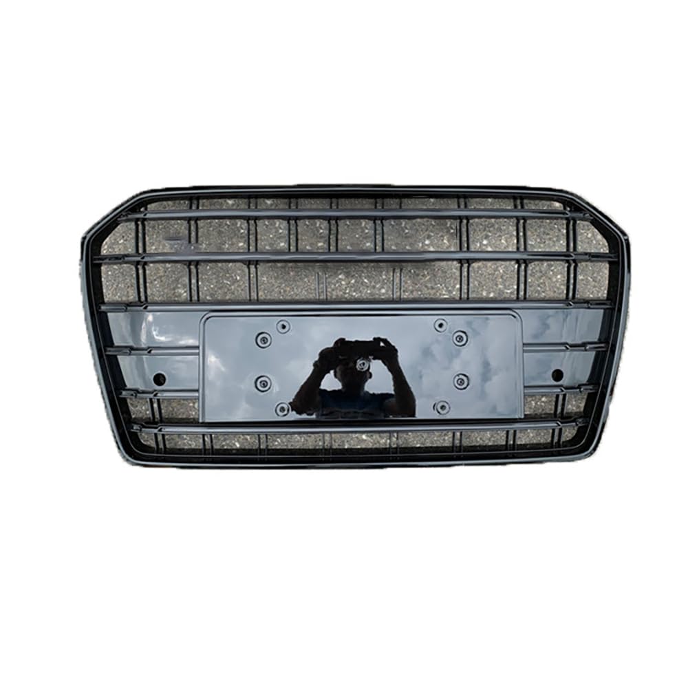 Auto Frontstoßstange Kühlergrill Front Gitter für Audi A6 modified S6 C7PA 2016-2018, WetterfestKühlergitter Kühlergrill Frontgrill Waben-Kühlergrill Dekoration Abdeckung Zubehör,B von gzqfc