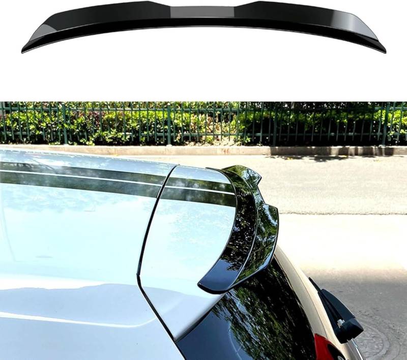 Auto Heckspoiler Flügel für Subaru Forester VI 2024 2025 2026, ABS HeckspoilerflüGel Kofferraumdachspoiler Rear Wing Decoration Body Attachments,Bright Black von gzqfc