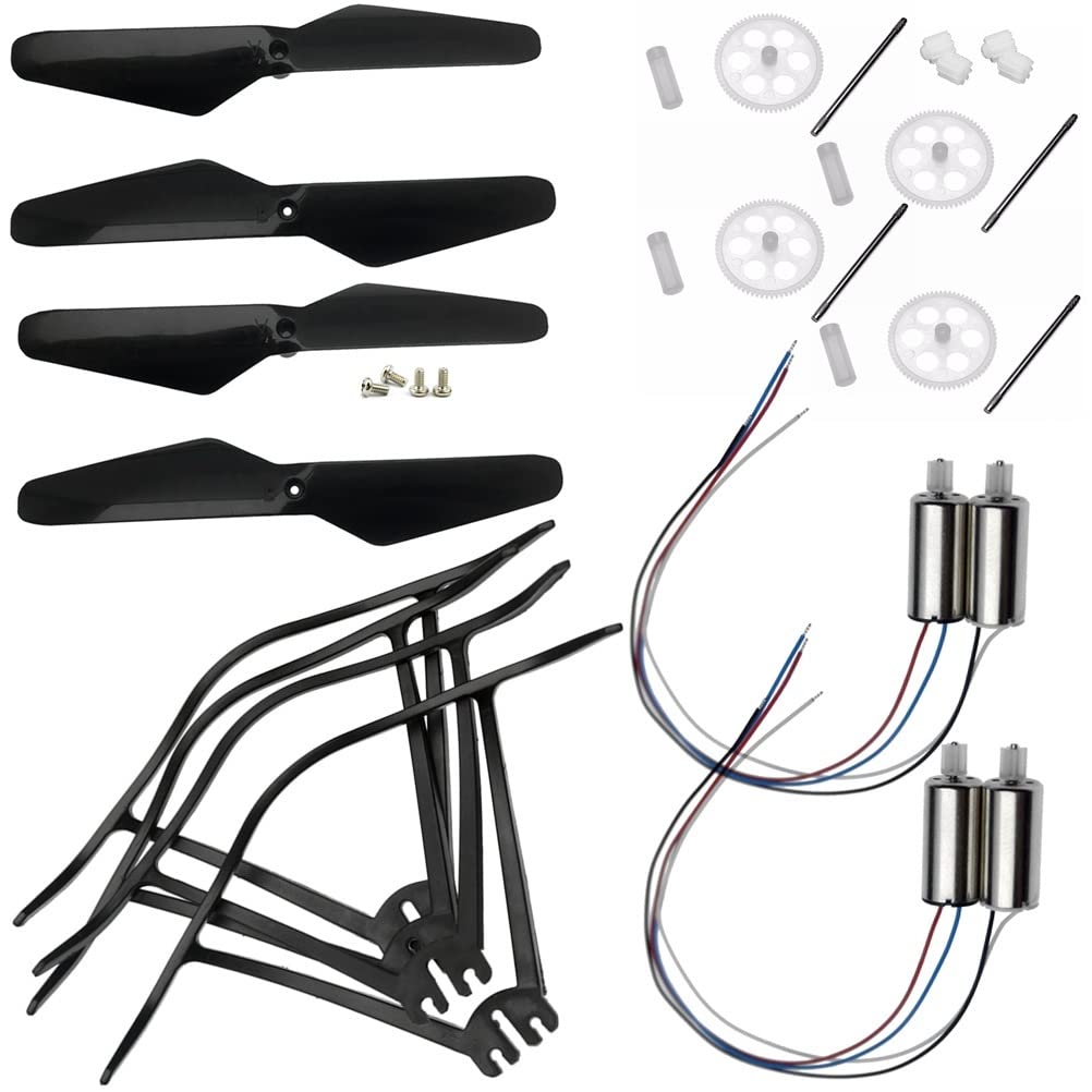 FOLD LS11 Drohnen-Ersatzteilset, kompatibel mit HJ28 faltbaren Quadcopter-Propellern, Schutzrahmen, Armen, Motorgetrieben(TYPE1 KIT) von hJNGdU