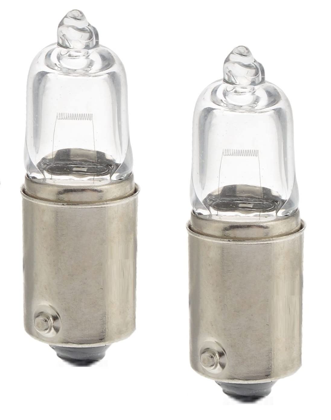 Hallenwerk 2x St. CLEAR H10W BA9s 12V 10Watt Glühbirnen Glühlampe Halogen Lampen 9mm Metall Bajonettsockel Innenraumleuchte, Standlichtlampen für Ringe Angel Eyes von Hallenwerk