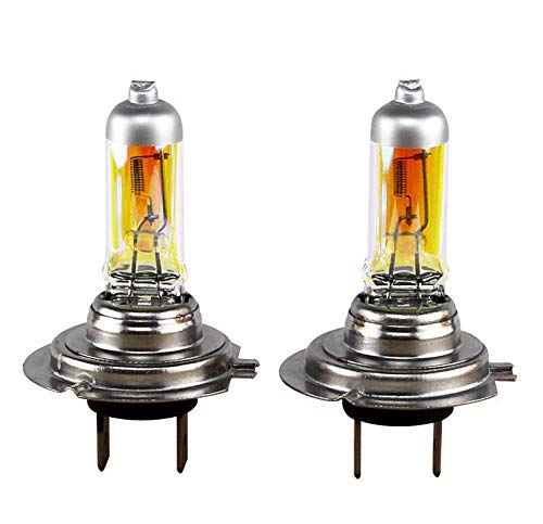 2xSt. AQUA VISION H7 55W PX26d 12V Halogen Lampen Auto Birnen 3000k YELLOW/GELB Abblendlicht Fernlicht Zusatzscheinwerfer Nebelscheinwerfer - Hallenwerk von Hallenwerk