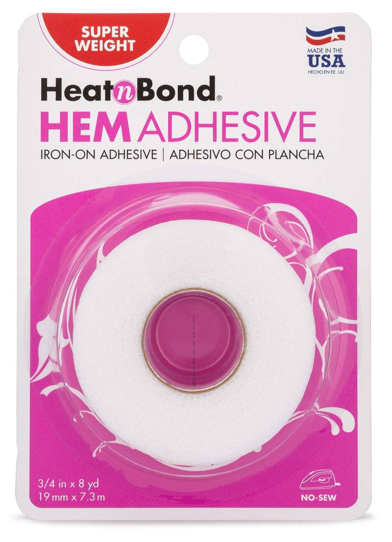 heatnbond 19 mm breiter und 7,25 m langer, weißer Saum zum Aufbügeln von Therm-o-Web von HeatnBond