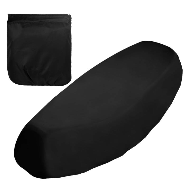 Universal Motorrad Sitzabdeckung, Bequeme Roller-Sitzbezüge, Sonnenschutz Motorrad Sitzbezug Schwarz, Wasserdichter Elastische Polyester-Sitzbezug für Motorräder und Elektrofahrzeug Schutz (2XL) von heavenlife