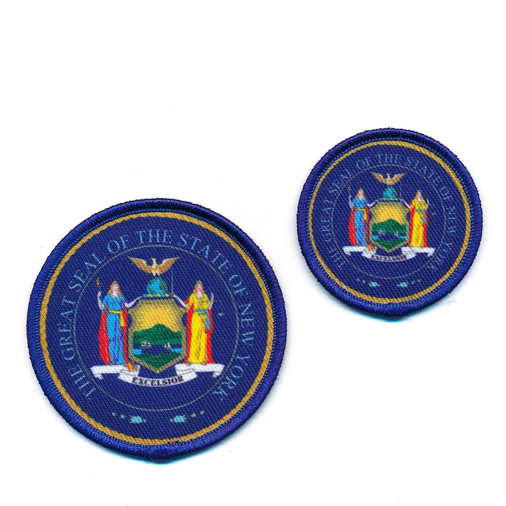 2 Bundesstaat New York Siegel Patches Albany USA Aufnäher Aufbügler Set 2525 von hegibaer