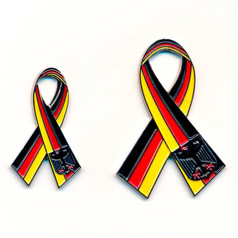 hegibaer 2 Deutschlan​d Schleifen Ribbon Loop Nostalgie Retro Edel Pin Anstecker 0868/0867 von hegibaer