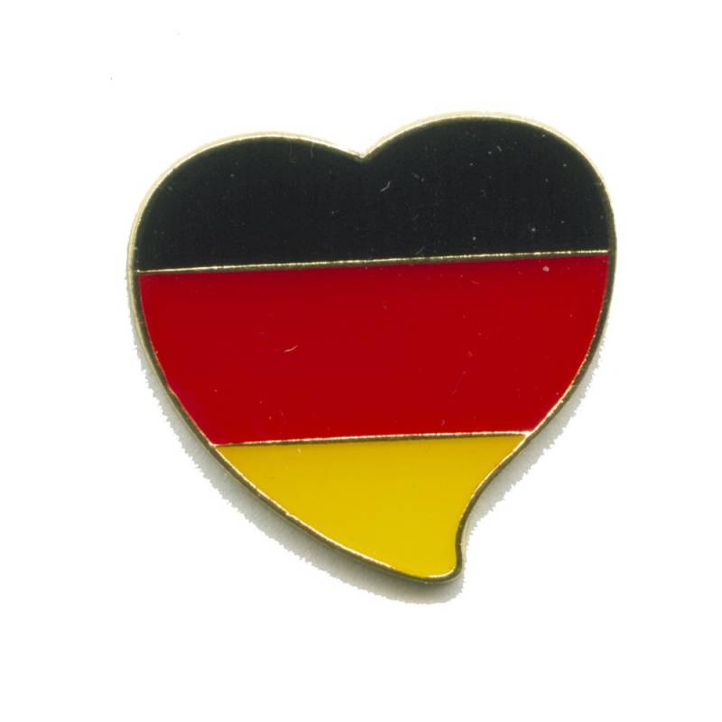 5x Deutschland Fan WM Sport Herz Germany Heart Metall Button Pin Anstecker 0109 von hegibaer