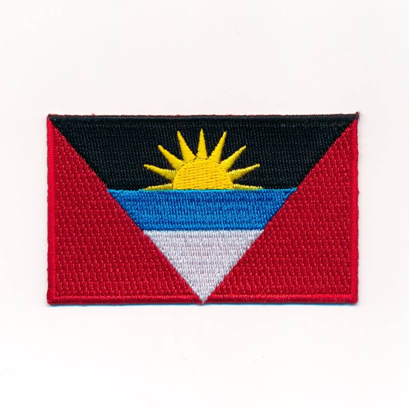 hegibaer 60 x 35 mm Antigua und Barbuda Inselstaat Flagge Patch Aufnäher Aufbügler 1045 B von hegibaer