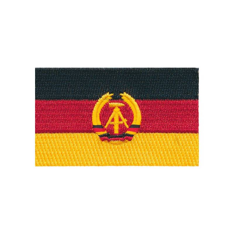 hegibaer 60 x 35 mm DDR Flagge Ost-Berlin Germany Flag Patch Aufnäher Aufbügler 0676 B von hegibaer