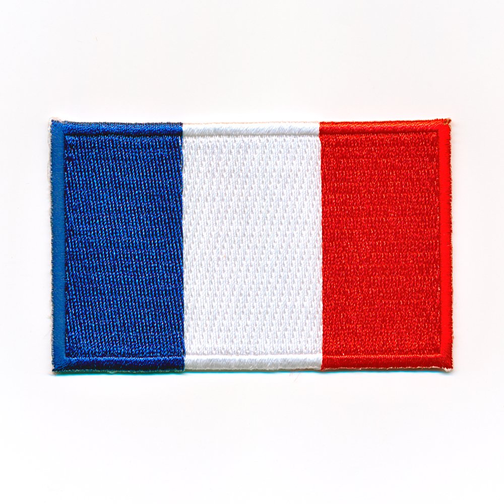 hegibaer 60 x 35 mm Frankreich Flagge Paris France Flag Lyon Aufnäher Aufbügler 0910 B von hegibaer