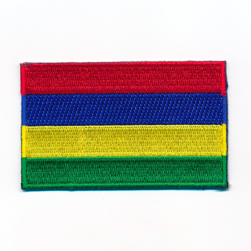 hegibaer 60 x 35 mm Mauritius Rodrigues Port Louis Flagge Patch Aufnäher Aufbügler 1018 B von hegibaer