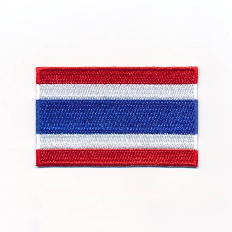 hegibaer 80 x 50 mm Königreich Thailand Flagge Bangkok Flag Aufnäher Aufbügler 0963 X von hegibaer