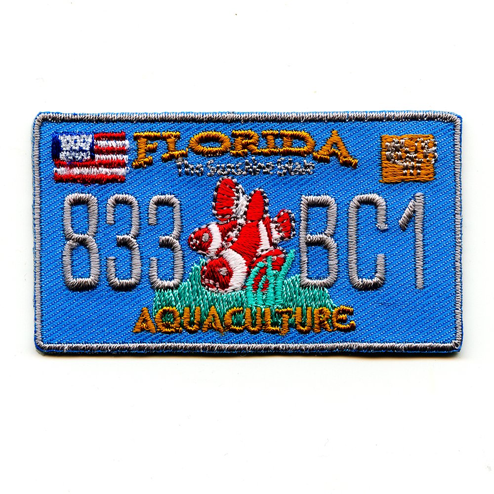 hegibaer Florida Autokennzeichen FL USA US Bundesstaaten Patch Aufnäher Aufbügler 0610 von hegibaer