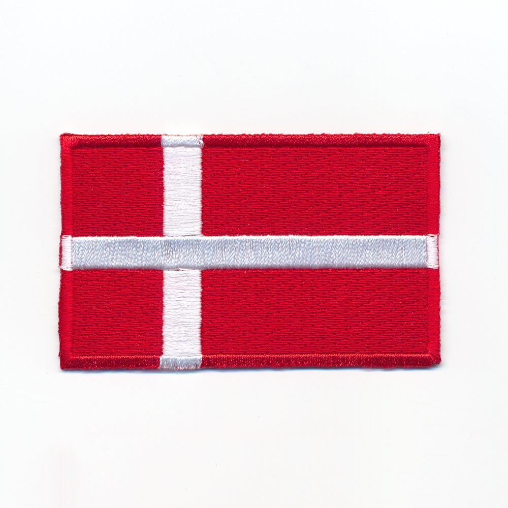 hegibaer 30 x 20 mm Dänemark Kopenhagen Europa Flagge Flag Aufnäher Aufbügler 0947 Mini von hegibaer