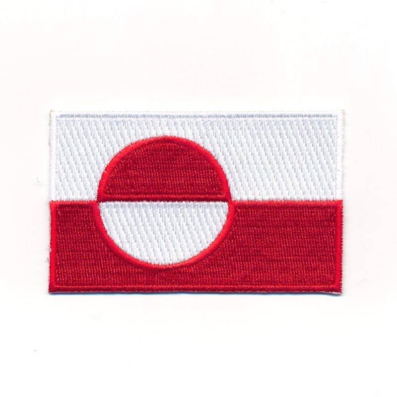 hegibaer 30 x 20 mm Grönland Nuuk Dänemark Flagge Flag Patch Aufnäher Aufbügler 1165 Mini von hegibaer