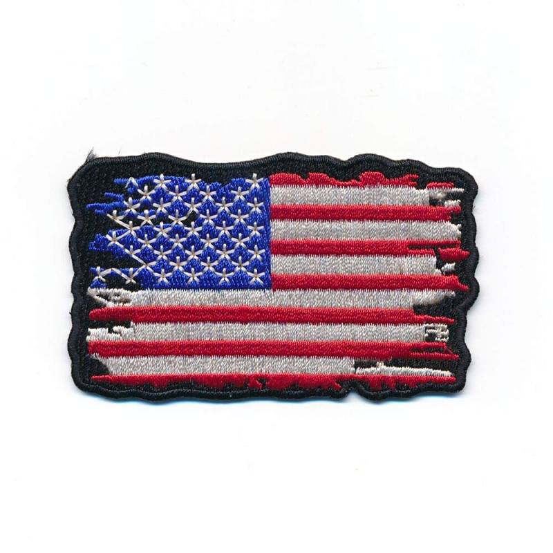 hegibaer 40 x 25 mm Amerika Retro Flagge USA Flag Washington Aufnäher Aufbügler 1157 A von hegibaer