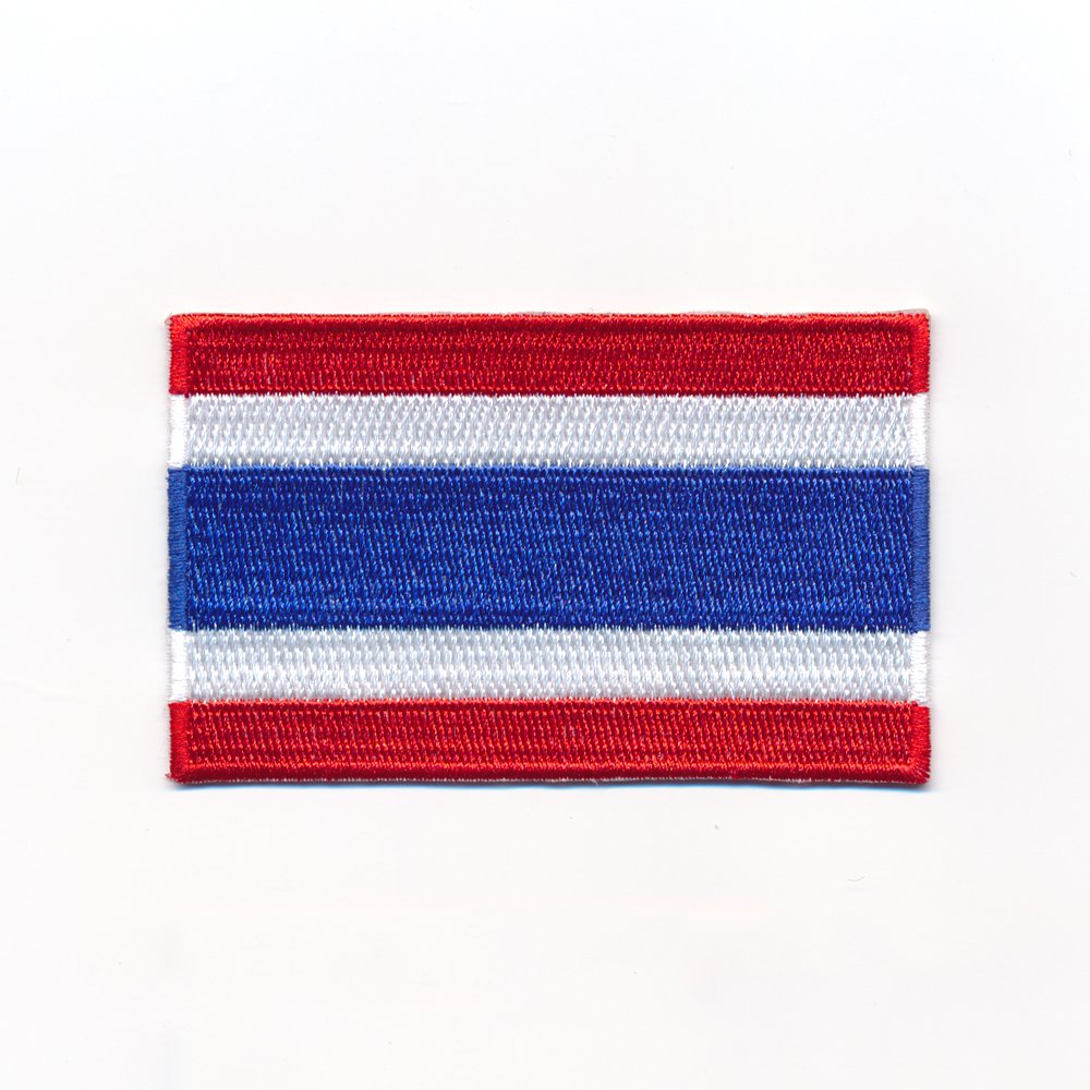 hegibaer 40 x 25 mm Königreich Thailand Flagge Bangkok Flag Aufnäher Aufbügler 0963 A von hegibaer