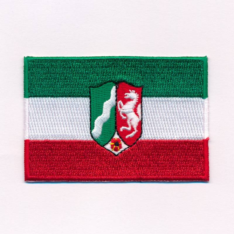 hegibaer 40 x 25 mm NRW Düsseldorf Wappen Flagge BRD Patch Aufnäher Aufbügler 0632 A von hegibaer