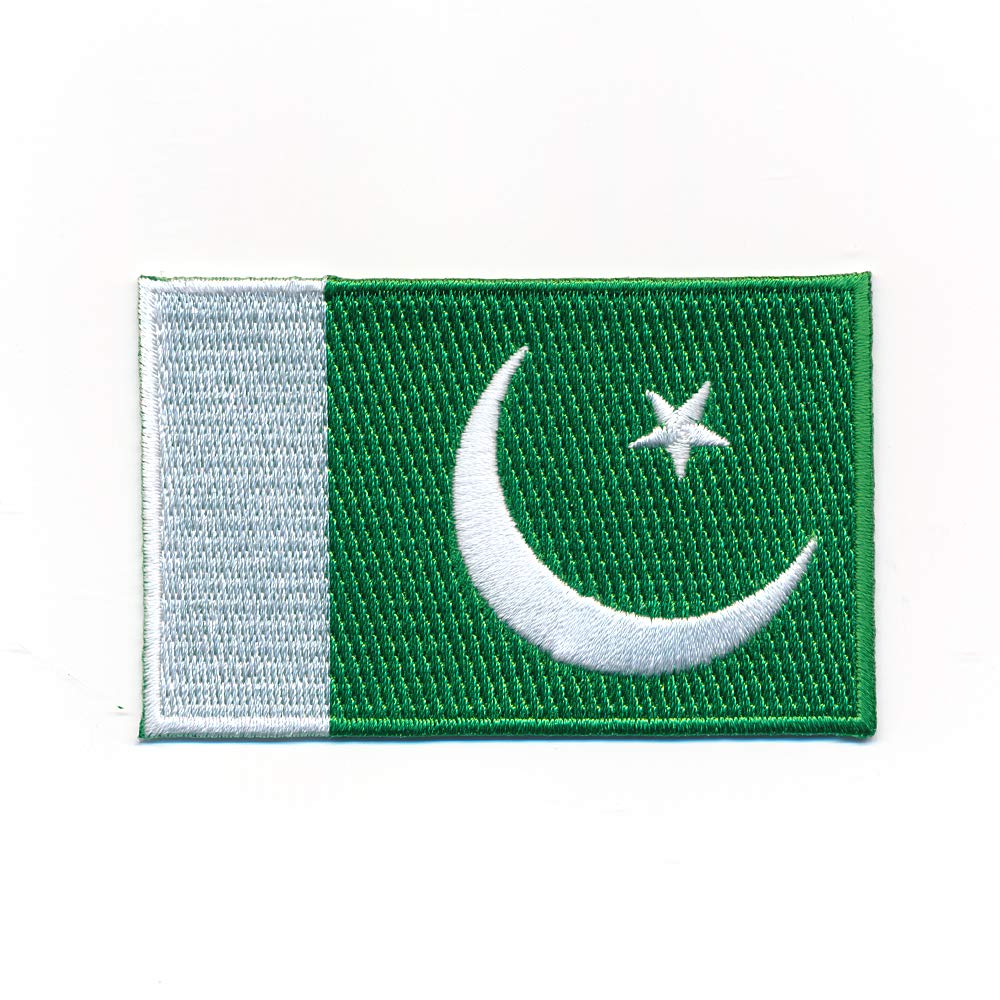 hegibaer 40 x 25 mm Pakistan Flagge Islamabad Karatschi Patch Aufnäher Aufbügler 1095 A von hegibaer