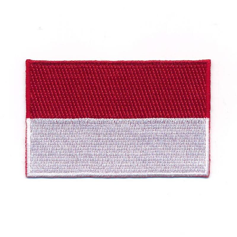 hegibaer 60 x 35 mm Fürstentum Monaco Flagge Monte-Carlo Flag Aufnäher Aufbügler 1146 B von hegibaer