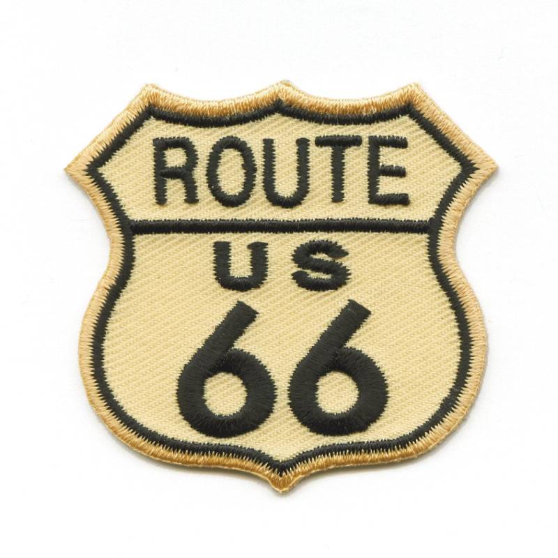 hegibaer Route 66 USA Mainstreet Mother Road Nostalgie Retro Patch Aufnäher Aufbügler 0980 A von hegibaer