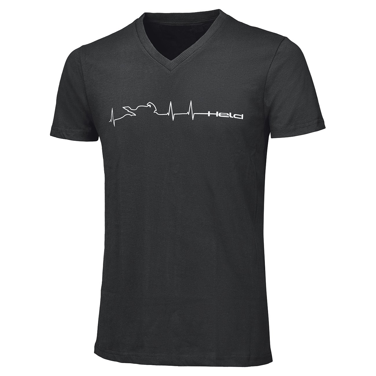 Held Be Heroic T-Shirt Design Heartbeat schwarz S Herren von held