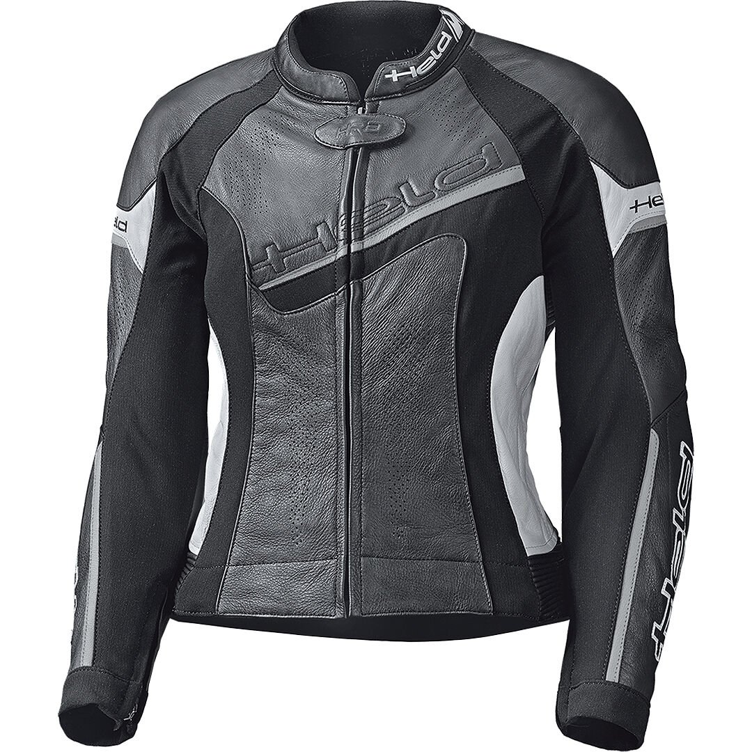 Held Debbie II Damen Lederjacke schwarz/weiß 76 (38 lang) Damen von held