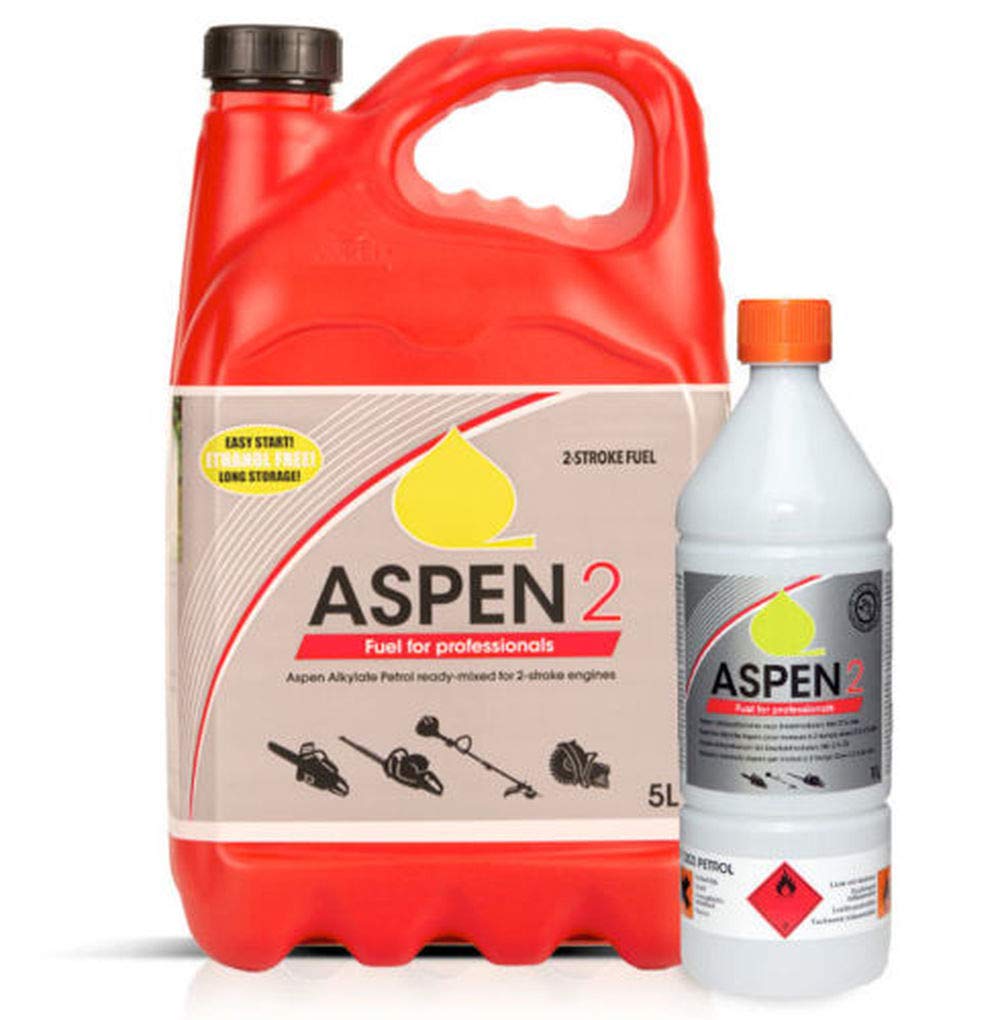 Aspen 2 Takt Gemisch Sonderkraftstoff Alkylat Benzin ist mit einem biologisch abbaubaren 2 Takt Öl gemischt 5 Liter von hewins