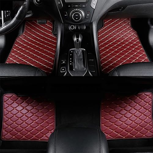Auto Fußmatten, für 2016 Audi Q7 (Typ 4M) SUV Wasserdichtes Anti-Rutsch Abriebfest Allwetter Auto FußMatte Teppich Innenraumschutz ZubehöR,D von hfzqkj