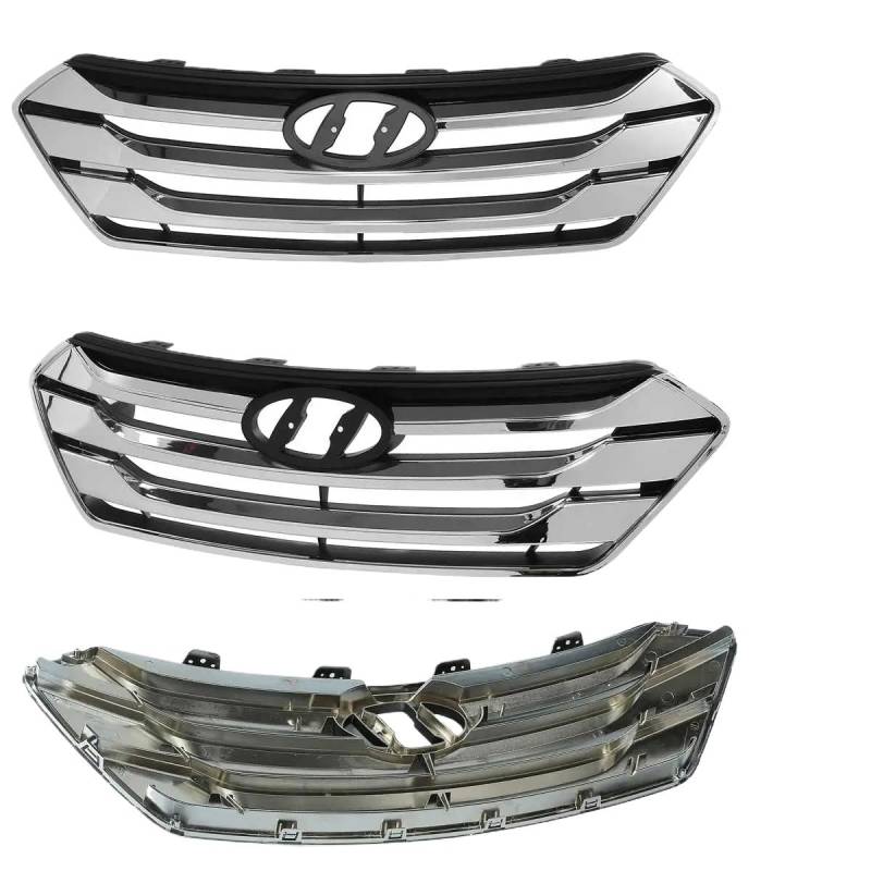 Kühlergrill Frontstoßstange Auto Front Upper Grille Front Stoßstange Mitte Grill Für Hyundai Für Santa Für Fe 2013 2014 2015 2016 Front Stoßstange Grill von hgudyr