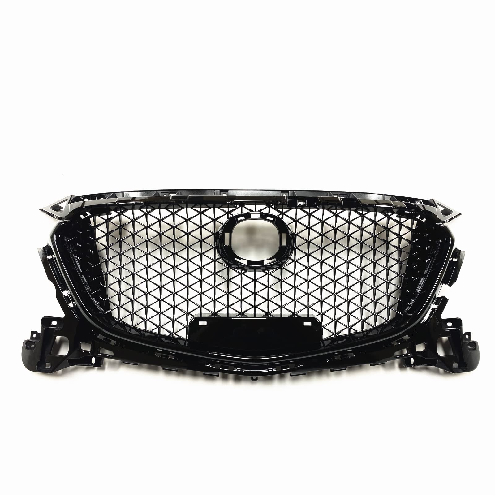 Kühlergrill Frontstoßstange Auto Frontgrill Obere Stoßstange Haube Mesh Grill Für Für 3 Für Axela 2017-2018 Front Stoßstange Grill von hgudyr