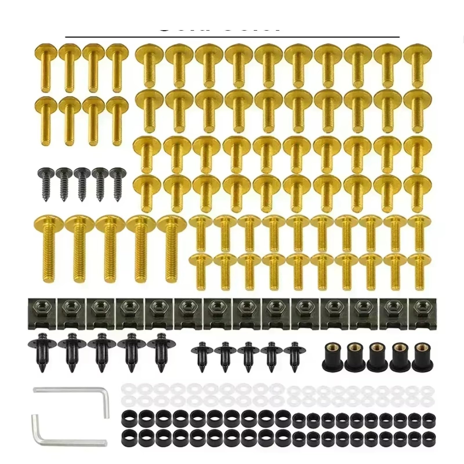 hivxwerm Kompatibel Mit Suzuki Für Boulevard M105 /1700cc Verkleidungsschrauben-Set, Schrauben-Set, Motorradzubehör, Motorrad-Verkleidungsschrauben-Set Motorrad Muttern(Yellow) von hivxwerm