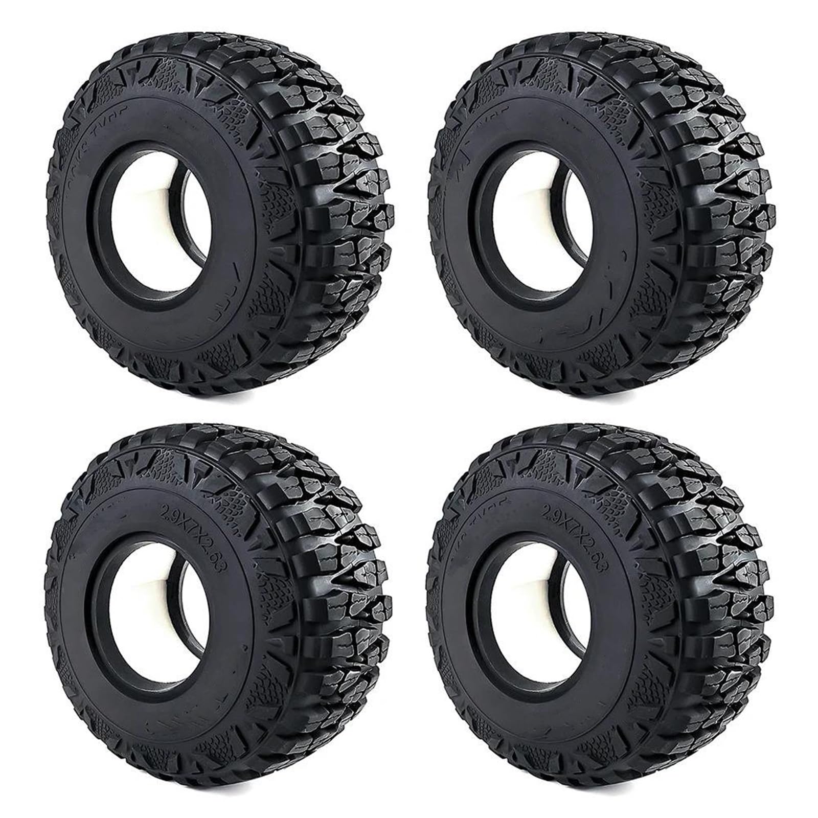 hjuink Beadlock Felgen Reifen Kompatibel Mit Axial SCX6 AXI05000 AXI05001 1/6 RC Rock Crawler Auto Für Modell-Upgrade-Teile 2,9 Zoll Gummi-Beadlock-Radreifen von hjuink