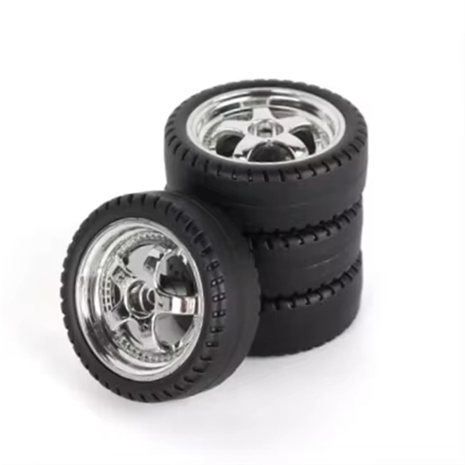 hjuink Beadlock Felgen Reifen Kompatibel Mit LDRC AE86 A86 LD1801 LD1802 LD1803 A01 A02 1/18 RC Hard Drift Tire 4 Stück 33 Mm Rad Hard Tyre Auto-Upgrade-Teile(ColorC) von hjuink