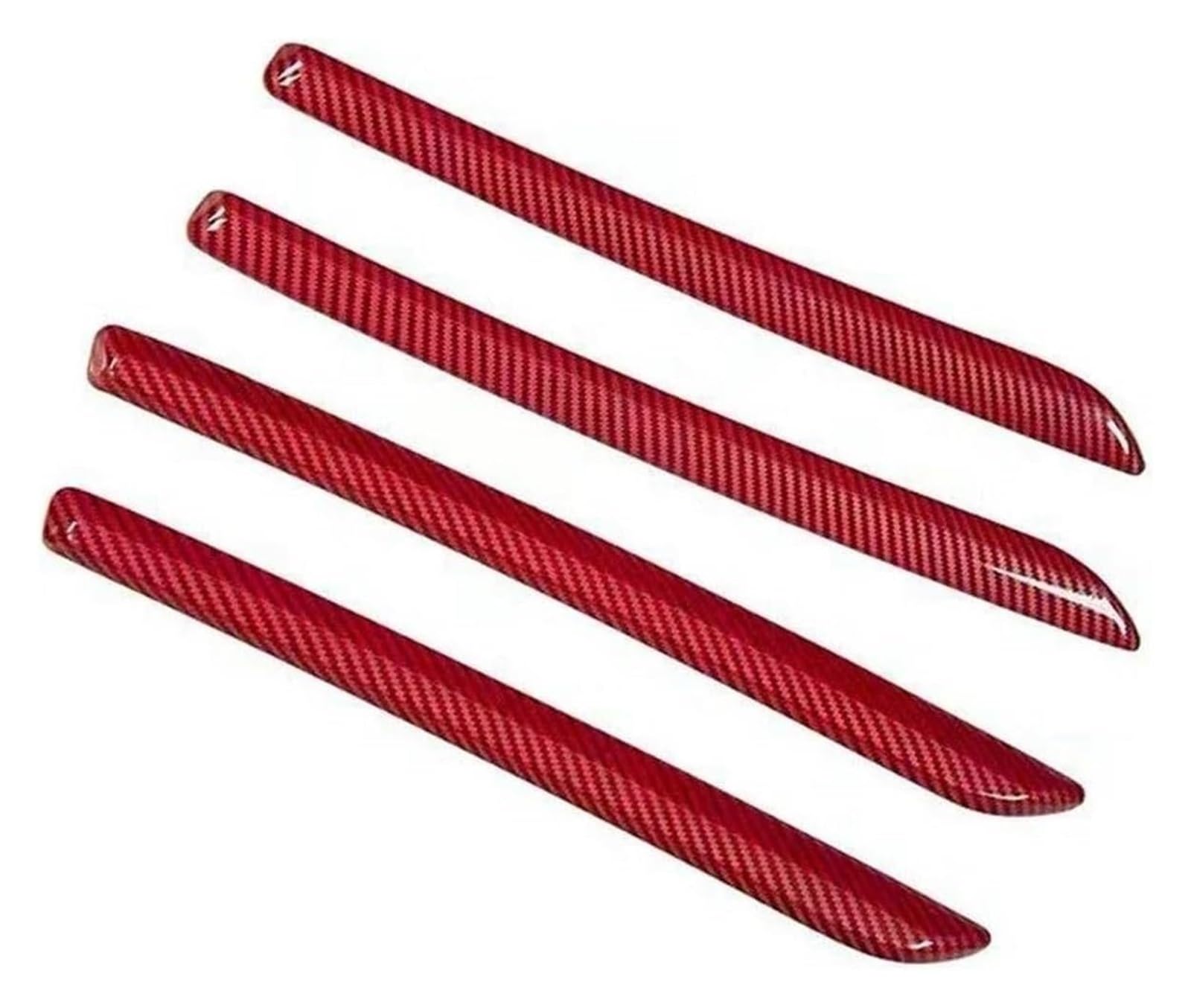 Bedienfeld Dekoration Für A3 8V S3 2014-2020 Mittelkonsole Armaturenbrett Zierleisten Autotür Dekoration Abdeckung Aufkleber(rot,4PCS Door) von holohol