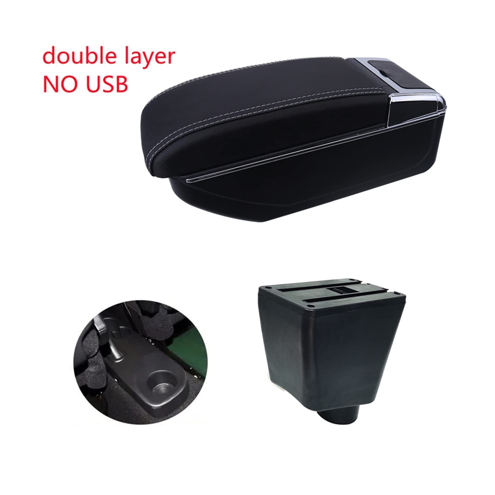 Konsole Mittelkonsole Für R&enault Clio 4 Auto Armlehne Innenaufbewahrung Armlehne Box Autozubehör USB Getränkehalter Aschenbecher(5) von holohol