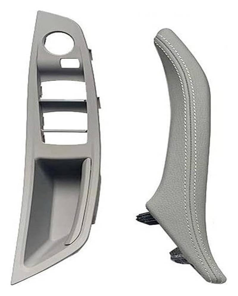 Ziergriffabdeckung Für B&MW 5 Series F10 F11 F18 520i 523i 525i 528i 535i Auto-Innenraum-Leder-Innentürgriff-Panel-Pull-Trim-Abdeckung(Lhd Front 2pcs Gray) von holohol