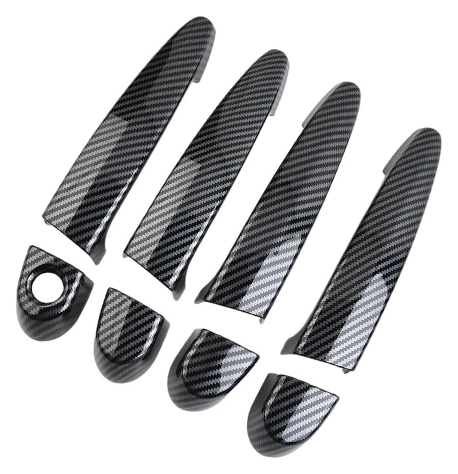 Ziergriffabdeckung Für B&MW E87 E90 E91 E92 E93 F30 X1 X2 X3 X4 X5 X6 2005-2012 Zubehör 4 Teile/satz Türgriffabdeckungen Zierleisten(Carbon Fiber Pattern) von holohol