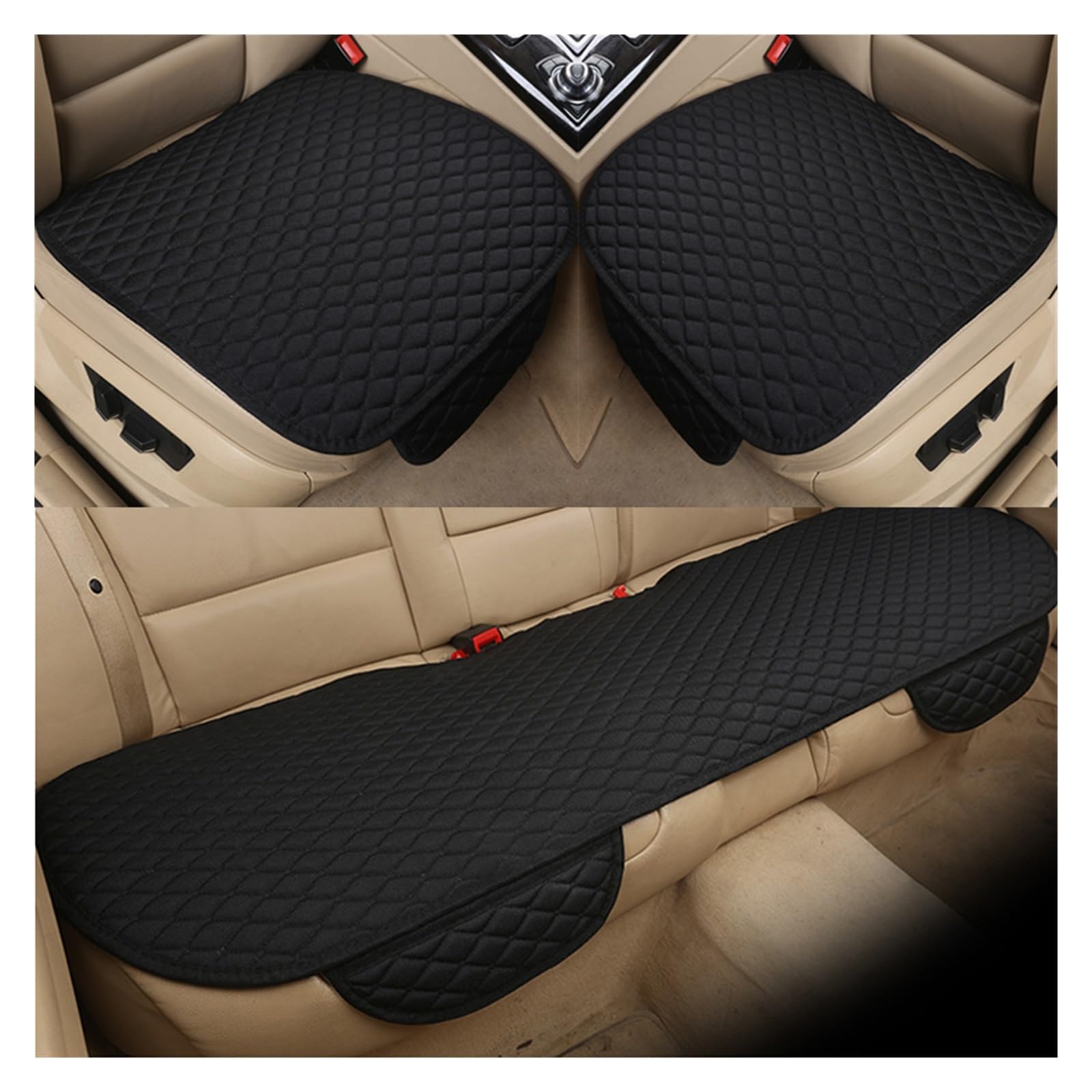 holohol Universal Autositzbezug Kissen vorne hinten Rücksitzbezug Autostuhl atmungsaktiver Schutz. Auto Sitzschoner(Schwarz,Set of seat covers) von holohol